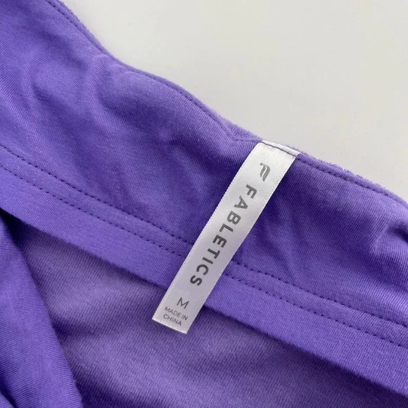 Fabletics Island Terry Halter Dress Purple Terry Cloth Beach Medium - Picture 4 of 6